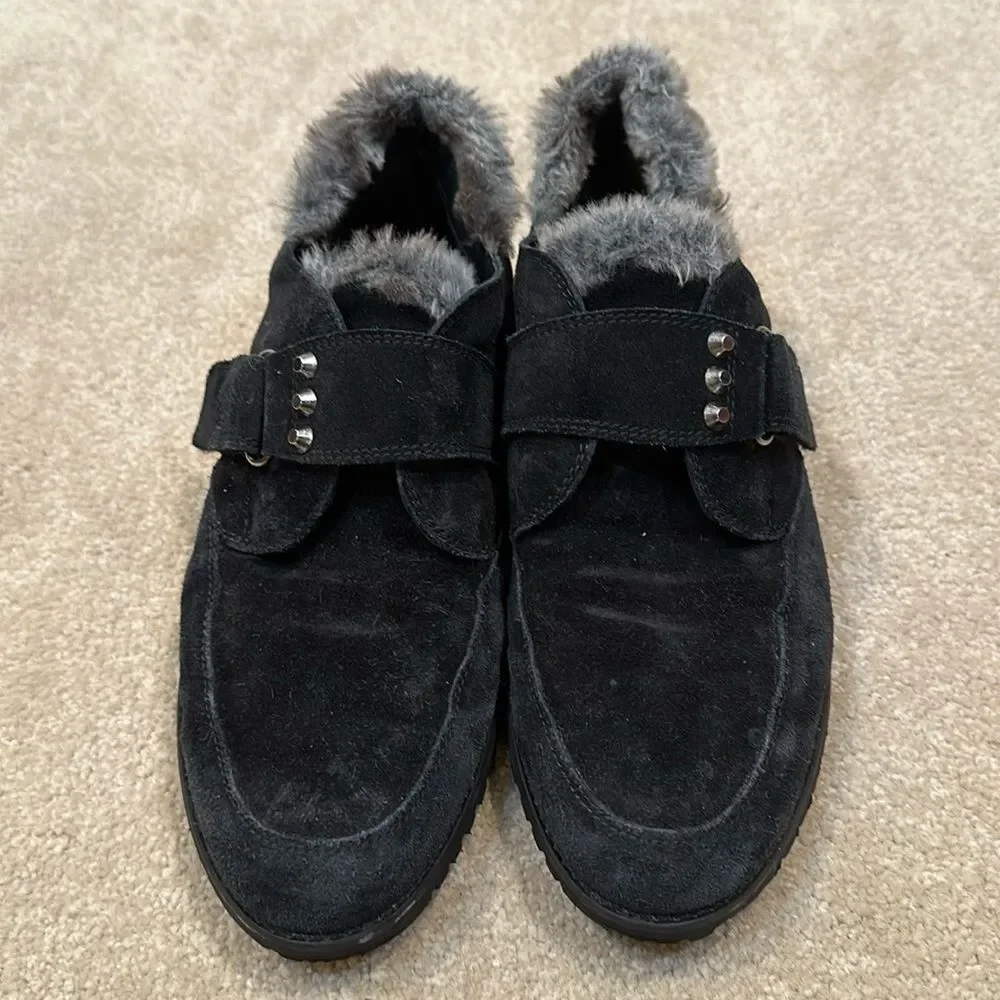 Stuart Weitzman Faux Fur Women Suede Sneaker Size 8 M